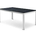 Briga Table Trespa Graphite Top White Frame