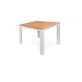 Briga Table Solid Teak Top White Frame