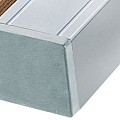 Aluminium paal met kap 88x88x1860mm met houten kern 1840mm bc ~