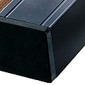 Aluminium paal met kap 68x68x2720mm met houten kern 2700mm [antra.gepoedercoat] bc ~