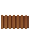 WPC-bruin FSC tuinscherm "Design" recht 14L 13mm met alu liggers 39x1800x930mm bc ~