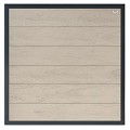 WPC-duo-grijs FSC tuinscherm "Forte" recht met aluminium-antraciet kader 40x1800x1800mm bc ~