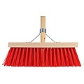 Bezem kunststof rood incl. steel 35 cm ~