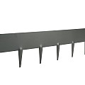MevoSteel Supreme Edge 225x10 cm. 2,5 mm. antraciet ~