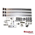 Beslagset "Design" (tbv WPC tuindeur) [aluminium] bc ~