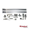 Beslagset "Forte" (tbv WPC tuindeur) [verzinkt] bc ~