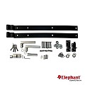 Beslagset "Forte" (tbv WPC tuindeur) [antraciet gepoedercoat] bc ~