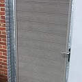 Stalen poortframe Modulair koker 50x40, H=190cm, Breedte=maatwerk: 60-150cm, incl Slotset RVS Klink