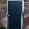 Stalen poortframe Modulair koker 50x40, H=190cm, Breedte=maatwerk: 60-150cm, incl Slotset RVS Klink