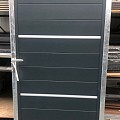 Stalen poortframe Modulair koker 50x40, H=190cm, Breedte=maatwerk: 60-150cm, incl Slotset RVS Klink