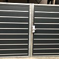 Stalen poortframe Modulair koker 50x40, H=190cm, Breedte=maatwerk: 60-150cm, incl Slotset RVS Klink