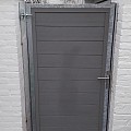Stalen poortframe oud model Modulair koker 50x40, H=175cm, Breedte=maatwerk: 60-150cm, incl Slotset