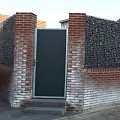Stalen poortframe oud model Modulair koker 50x40, H=175cm, Breedte=maatwerk: 60-150cm, incl Slotset