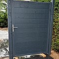 Stalen poortframe oud model Modulair koker 50x40, H=175cm, Breedte=maatwerk: 60-150cm, incl Slotset