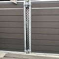 Stalen poortframe oud model Modulair koker 50x40, H=175cm, Breedte=maatwerk: 60-150cm, incl Slotset