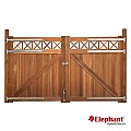 Beslagset "Belvedere" (tbv tuinpoort dubbel met trellis) [verzinkt] bc ~