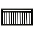 Bangkirai tuinhek "Industrieel" 15L 12mm 32x1500x800mm glad [zwart] ~