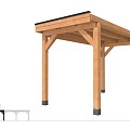 Buitenverblijf plat dak Premium Modulair, douglas, linkerdeel XXL/A, 207x399 cm, onbehandeld ~