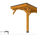 Buitenverblijf plat dak Premium Modulair, douglas, rechterdeel XL/A, 193x357 cm, transparant gespoten ~