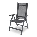 Stelvio Recliner inklapbare stoel textileen zitting / rug Mixed Grey (62x67x110 cm) ~