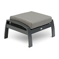 Valencia Lounge Hocker Swiss Fabrics all weather kussen  Charcoal (70x44x53 cm) ~