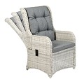 Doncaster Dining Chair verstelbare rug (RVS gasveer) Weathered Grey (58x72x94 cm) ~