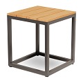 Rio Square Coffee Table S Solid Teak (FSC) blad Charcoal / Teak (40x40x45 cm) ~