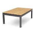 Markos Coffee Table Solid Teak (FSC) blad Alu / Teak (120x79x42 cm) ~