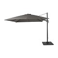 Banús zweefparasol exclusief (kruis)voet. dubbele knikfunctie Donkergrijs  (300x300 cm) ~