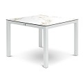 Briga Dutch Table Dekton steen Blad kleur Entzo Wit Frame / Entzo (100x100 cm) ~