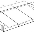 Inritblok Rechts 80x17x50cm - Aansluiting op 18/20 trottoirband - Visbek ~