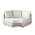 Wakkanda Lounge Big - Corner robuuste 20 mm PE draad. Swiss Fabrics all weather kussens Kubo (102x102x85 cm) ~