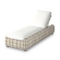 Wakkanda Sun-Louncher robuuste 20 mm PE draad. Swiss Fabrics all weather kussens Kubo (75x205x35 cm) ~