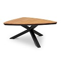 Oden Dining Table Solid Teak (FSC) Tafelblad Charcoal / Teak (165x165x75 cm) ~