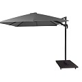 San Francisco zweefparasol exclusief (kruis)voet. dubbele knikfunctie Anthracite (275x275 cm) ~
