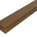 Alu WEO Essential Gardenwall F-profiel Teak 35x45 mm. L-300 cm. RAL8024 ~