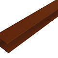 Alu WEO Essential Gardenwall F-profiel Ipé 35x45 mm. L-300 cm. RAL8028 ~