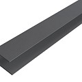 Alu WEO Essential Gardenwall F-profiel Dark Grey 35x45 mm. L-300 cm. RAL7022 ~