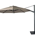 Duraflex zweefparasol dubbele knikfunctie. exclusief (kruis)voet. Swiss Fabrics doek Taupe (350 cmØ) ~