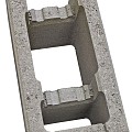 Holblok beton Hoeksteen (groot) LxBxH 42,5x17,5x20 cm. ~