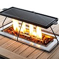 Grillplaat Inbouwbrander Rechthoek 72x34x25cm~