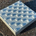 Aandachttegel Met Noppen 30x30x6 vlak Wit ~