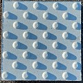 Aandachttegel Met Noppen 30x30x6 vlak Wit ~