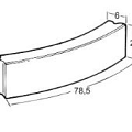 Bochtband grijs 78,5x20x6 cm. R=6 hd ~