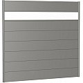 Wandpaneel voor Schutting met Acrylglas 200x180 kwartsgrijs-metallic ~