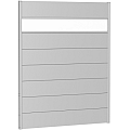 Wandpaneel voor Schutting met Acrylglas 150x180 zilver-metallic ~