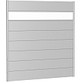 Wandpaneel voor Schutting met Acrylglas 180x180 zilver-metallic ~