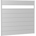 Wandpaneel voor Schutting met Acrylglas 200x180 zilver-metallic ~