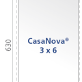 CasaNova 3x6, draairichting rechts, kwartsgrijs metallic ~