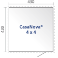 CasaNova 4x4, draairichting rechts kwartsgrijs metallic ~